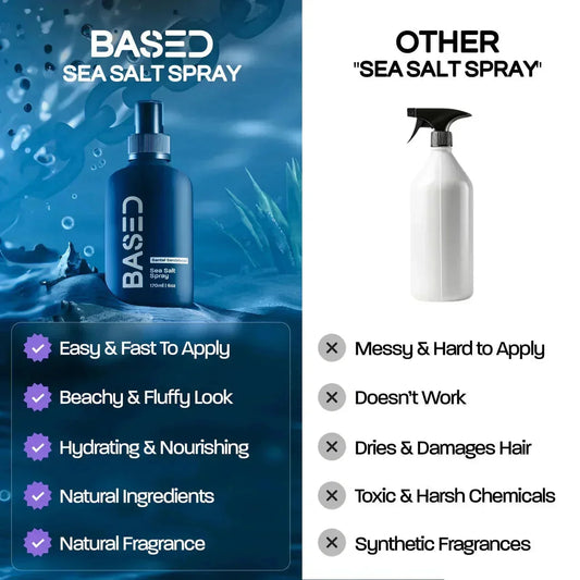 BASED Spray z solą morską - widok z boku dla mężczyzn PL